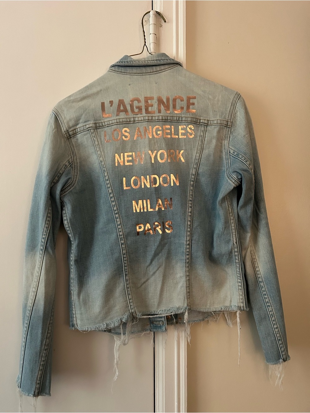 L’ANGENCE light denim city jacket small